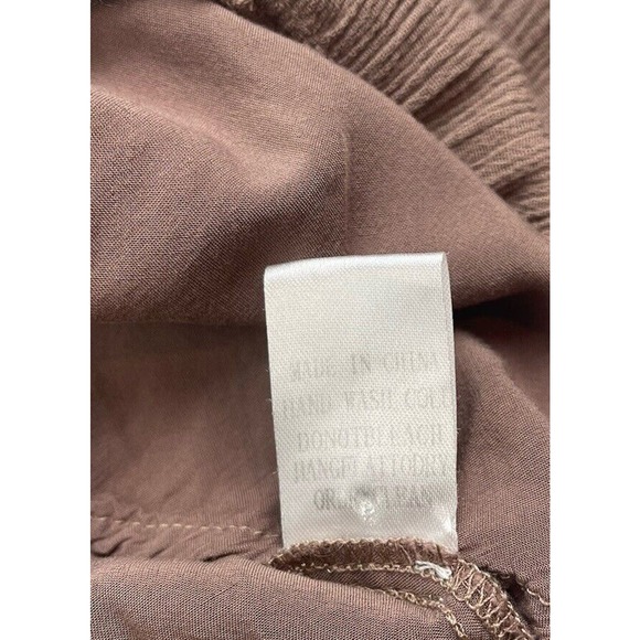 Oddy Womens Medium Mini Lined Dress Lacey Sleeveless Round Neck Brown - Picture 6 of 7